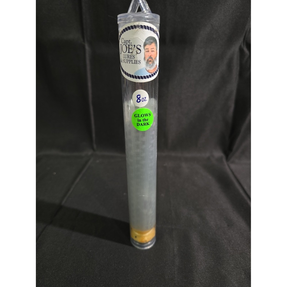 Capt. Joe’s Skirted Saltwater Trolling Lure Glow in Dark 6in 8 oz White Clear